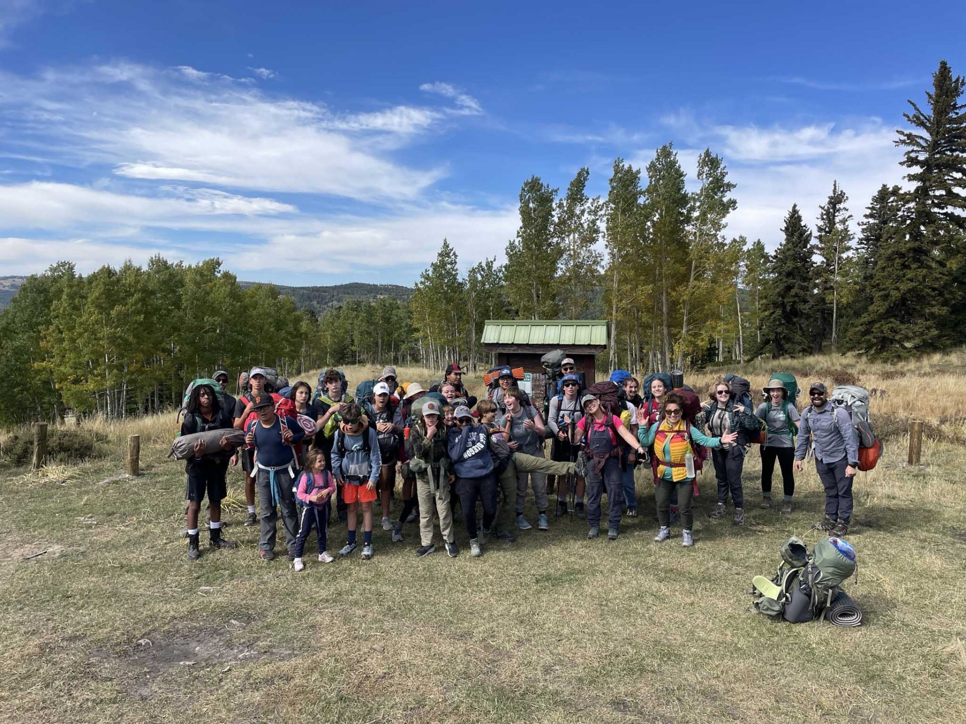 OLP group on eighth-grade backpacking trip to Cruces Basin